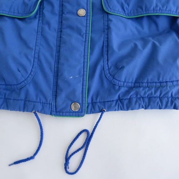 Vintage Sport Mobility Blue w Green Line Zip Up Ski Winter Jacket Coat S - Picture 7 of 14